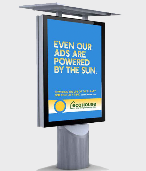 ecohouse solar ad display