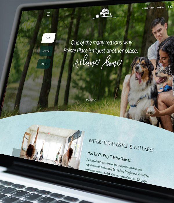 Pointe Place website homepage